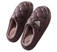 Men's Plus Size Cotton Home Slippers to Keep Warm in Winter (brown,42-43 (280 mm))
