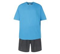 Mens Plus Size Short Pyjama Sets 3XL 4XL 5XL 6XL Sleep Lounge Wear PJ Set New (TRQCHAR 4XL)