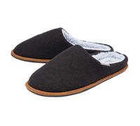 Mens Plush Lined Mule Slippers With Memory Foam - 10