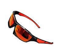 Men's Polarized Sun Shades - Comfortable Fashion Full Protection Shades | Outdoor Sports Lens UV Driving Fishing Running Accessories, Red, Se référer au descriptif