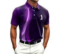 Mens Polo Golf T Shirt Short Sleeve Shirts Button Sports Geometry Print Top | Golf Shirts for Men UK Short Sleeve Polo T-Shirts Geometry Print Graphic Tees Summer Casual Button Down Sports Tops Blouses