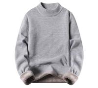Mens Polo Neck Jumpers Uk with Mock Shirt Collar, Breathable Soft Warm Hooded Large Size Fashionable Slim Fit Comfortable for Autumn Winter Round Casual Thickened Knitted Satshirts Work Sport