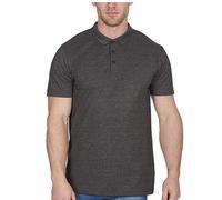 Mens Polo Shirt Classic Plain Big and Tall Plus Size T-Shirts Charcoal XL