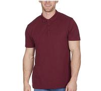 Mens Polo Shirt Classic Plain Big and Tall Plus Size T-Shirts Maroon 2XL