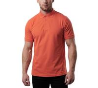 Mens Polo Shirt Classic Plain Big and Tall Plus Size T-Shirts Orange S