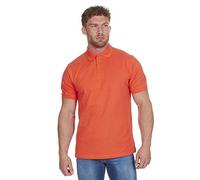 Mens Polo Shirt Classic Plain Big and Tall Plus Size T-Shirts Orange S