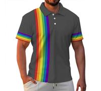 Men's Polo Shirt Gay LGBTQ Pride Holidays Rainbow Theme Pride Day Awareness Mens Polo Shirt Pride Outfits Gay Pride Tee Pride Tops LGBT Pride Month Tops Pride Polo Shirt Mens Pride Clothes