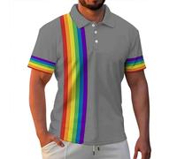 Men's Polo Shirt Gay LGBTQ Pride Holidays Rainbow Theme Pride Day Awareness Mens Polo Shirt Pride Outfits Gay Pride Tee Pride Tops LGBT Pride Month Tops Pride Polo Shirt Mens Pride Clothes