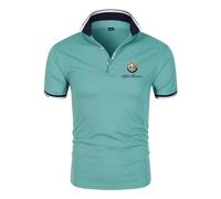 Men's Polo Shirt Golf T-Shirt for Al-FA Ro.meo Print Rugby T-Shirts Lapel Short Sleeve Sports Polo Shirts Tennis Tee-Green||M