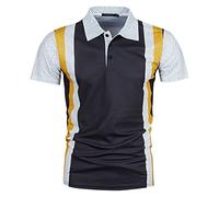 Mens Polo Shirts Lapel Short Sleeve Pattern Print Golf Polo Shirts Button Down Summer Tops Regular Fit Rugby Shirts Slim Fit Work Tops Skinny Fit Papa Tops