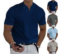Mens Polo Shirts Long/Short Sleeve Polo Tshirts Stretch Knit Polo Work Shirts Slim Fit Tees Casual Golf Top T Shirt