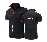 Mens Polo Shirts Patchwork for SU.ZU.K.I Casual Collared T-Shirts Sportstyle Slim Fit Short Sleeve Tee Rugby Half Sleeve Tee Top Clothes-HeiS+HongS||4X_l