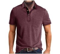 Men's Polo Shirts Regular-Fit Cotton Casual Lightweight Golf Casual Collared Top Breathable Moisture Wicking Work Shirts
