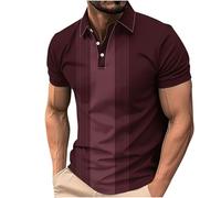 Mens Polo Shirts Short Sleeve Breathable Golf Polo Collar Buttoned Mens Tops Gym Sport T Shirts Work Tee