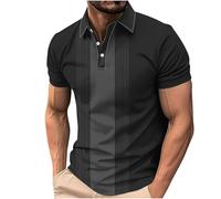 Mens Polo Shirts Short Sleeve Breathable Golf Polo Collar Buttoned Mens Tops Gym Sport T Shirts Work Tee