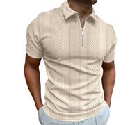 Men's Polo Shirts Short Sleeve Casual Golf Work Top Moisture Wicking Sports Fitness Hiking Polo T-Shirt Gym Top Men Loose Fit Swimming+Shirts+for+Men Thermal Clothing Men Top (Beige, XXXL)