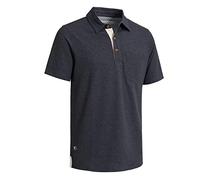 Men's Polo Shirts Short Sleeve Casual Solid Stylish Drop Cut Pocket Collared Polo Shirts for Men, Dark Heather Grey, XL
