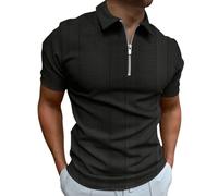 Mens Polo Shirts Short Sleeve Dry Fit Lightweight Golf Casual Collared Tops Breathable Moisture Wicking Work Shirts Sports Shirts Men Mens t Shirt 3XL Muscle Tops Mens T-Shirts (Black, S)