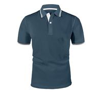 Mens Polo Shirts Short Sleeve Mesh Ice Silk Rugby Shirts Cool Breathable Golf Tshirts Lightweight Golf Tops Button Placket Summer Business Casual Adult Polos Sports Tennis T-Shirts