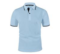 Mens Polo Shirts Short Sleeve Mesh Ice Silk Rugby Shirts Cool Breathable Golf Tshirts Lightweight Golf Tops Button Placket Summer Business Casual Adult Polos Sports Tennis T-Shirts