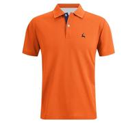 Men's Polo Shirts Short Sleeve Quick Dry Golf Gym Sport Polo Shirts Moisture Wicking Workout Button Front Casual Sport Shirt Basic Regular-Fit Golf Sports Mens Top (#001 Orange,4XL)