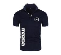 Men's Polo T-Shirt Short Sleeve for Mazda Print Sports Golf Shirts Motorcycle Pullover Top Comfortable Tee Top Clothes - Teen Gift-Black||x_l