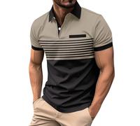 Mens Polos Shirts Polka Gradient V-Neck Collared Button Vintage Short-Sleeved Tshirts Summer Sport Tops Business Shirts Funny Shirts Holiday Essentials Bargains with Pocket