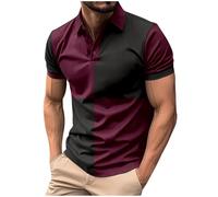 Mens Polos Shirts Short Sleeve, Striped T Shirts for Men UK Golf Tops with Pocket Slim Fit Running Sports Tee Top Summer Gym Workout Polos T Shirt Casual Turn-Down Collar Tshirts for Tennis