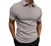 Mens Polos Shirts Short Sleeve UK Clearance Quarter Zip Golf Polos Shirts Slim Fit Contrasting Colors Tennis T-Shirt Breathable Summer Casual Tee Tops Turn-Down Collar Pullover