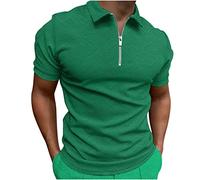 Mens Polos Shirts Short Sleeve UK Sale Clearance Quarter Zip Golf Polos Shirts Slim Fit Contrasting Colors Tennis T-Shirt Breathable Summer Casual Tee Tops Turn-Down Collar Pullover