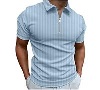 Mens Polos Shirts Short Sleeve UK Sale Clearance Quarter Zip Golf Polos Shirts Slim Fit Contrasting Colors Tennis T-Shirt Breathable Summer Casual Tee Tops Turn-Down Collar Pullover