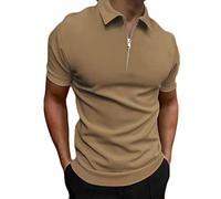 Mens Polos Shirts Short Sleeve UK Sale Clearance Quarter Zip Golf Polos Shirts Slim Fit Contrasting Colors Tennis T-Shirt Breathable Summer Casual Tee Tops Turn-Down Collar Pullover