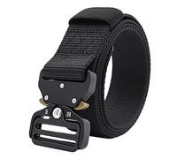Mens Polyester Multifunction Belt Tactics Quick Release Belt, Black, 125 cm