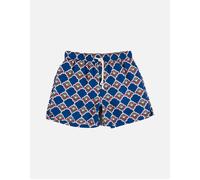 Men's Pompeii Handpainted Klein Tile Swim Trunks - Blue