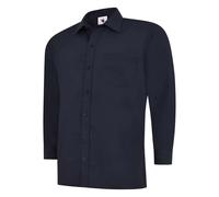 Poplin Full Sleeve Shirt - Long Sleeve Uneek Clothing Navy 15 in