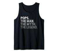 Mens Pops The Man The Myth The Legend Funny Cool Tank Top