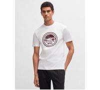 BOSS Porsche x BOSS mercerised-cotton T-shirt with special branding - Style C-Thompson 400_PS, 50522795 White M
