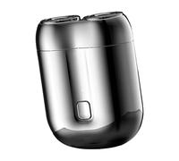Men's Portable Razor, Men's Compact Razor | Dual Head Travel Electric Buzzer 2024 - Pocket Rotary Electric Razor, Waterproof Facial Razor, Rechargeable Dry Use