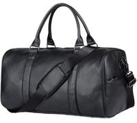 Men's Portable Travel Bag Large Capacity Men's Leather Lychee Print Duffle Crossbody Gym Bag