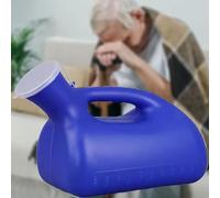 Men's Portable Urinal 2000ml, Anti-Overflow Urine Bottle with Cleaning Brush, Transparent Scale, Elderly Emergency Toilet, Camping