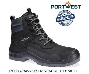 MENS PORTWEST WATERPROOF SAFETY S7L WORK BOOTS COMPOSITE TOE CAP MILITARY SIZE