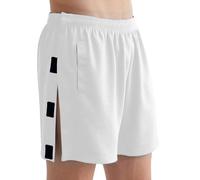Mens Post Surgery Tearaway Shorts Underwear Full Side Open Tear Away Boxers Short Pants Elderly Easy-on Medical Wear Nursing Clothing Surgery Recovery Trousers for Fracture Bedridden S-XXL White