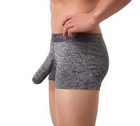 Mens Pouch Boxer Brief Underwear with Elephant Trunk Classic Naughty Trunks Jock Strap Bulge Enhancer Elephant Nose Cotton Underwear Boxer Briefs Lightweight Running Sissy Workout Black