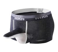 Men's Pouch Male Underwear Boxer Briefs with Elephant Nose Sexy Naughty Breathable Jockstrap Bulge Enhancement Elephant Trunk Underwear Boxer Briefs Comfort Sports Cheeky Workout Black