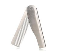 Men's Practical Stainless Steel Beard Styling Comb Ergonomic Beard Shaping Combs Wide Tooth Foldable Hair Combs