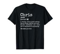 Mens Prank First Name Dictionary Meaning Funny Chris Definition T-Shirt