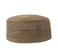 Men's Prayer Hat Knitted Arabia Islamic Breathing Wife Kufi Caps Skull Arabia Indian Turban Prayer Accessories, Coffee colour, M