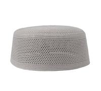 Men's Prayer Hat Knitted Arabia Islamic Breathing Wife Kufi Caps Skull Arabia Indian Turban Prayer Accessories, gray, XL