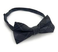 Mens Pre-Tied Easy Wear Tartan Tux Bow Tie, Formal Neck Bowtie for Party, Wedding, Dinner (Grey Granite)