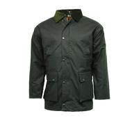 Mens Premium British Unpadded Wax Rain Jacket/Coat by Game Olive